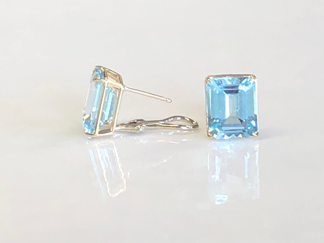 blue topaz custom earring (within her budget)