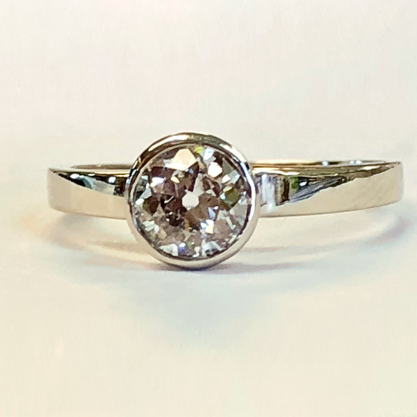 change prongs to bezel - old mine diamond ring