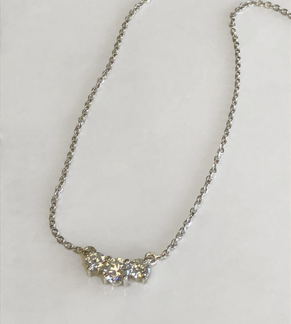 custom three diamond necklace instead of repair R H er Jewelry, LLC