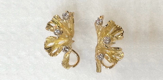 Earrings from brooch - redesigned jewelry