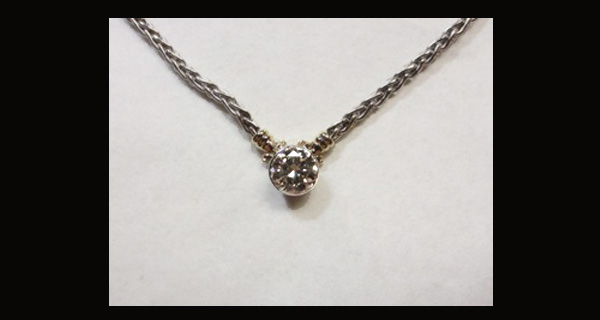 necklace made from mother's engagement ring