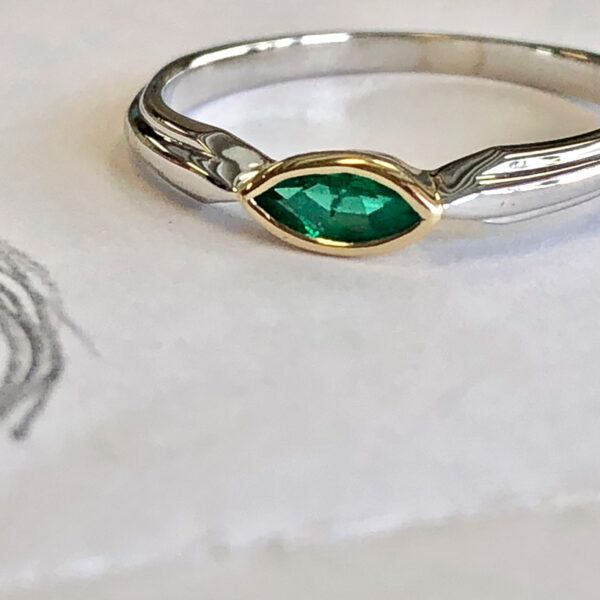 Mom's engagement ring changed to emerald stack ring (finished)