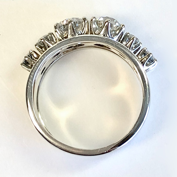 Profile of finished ring - looks fantastic on her