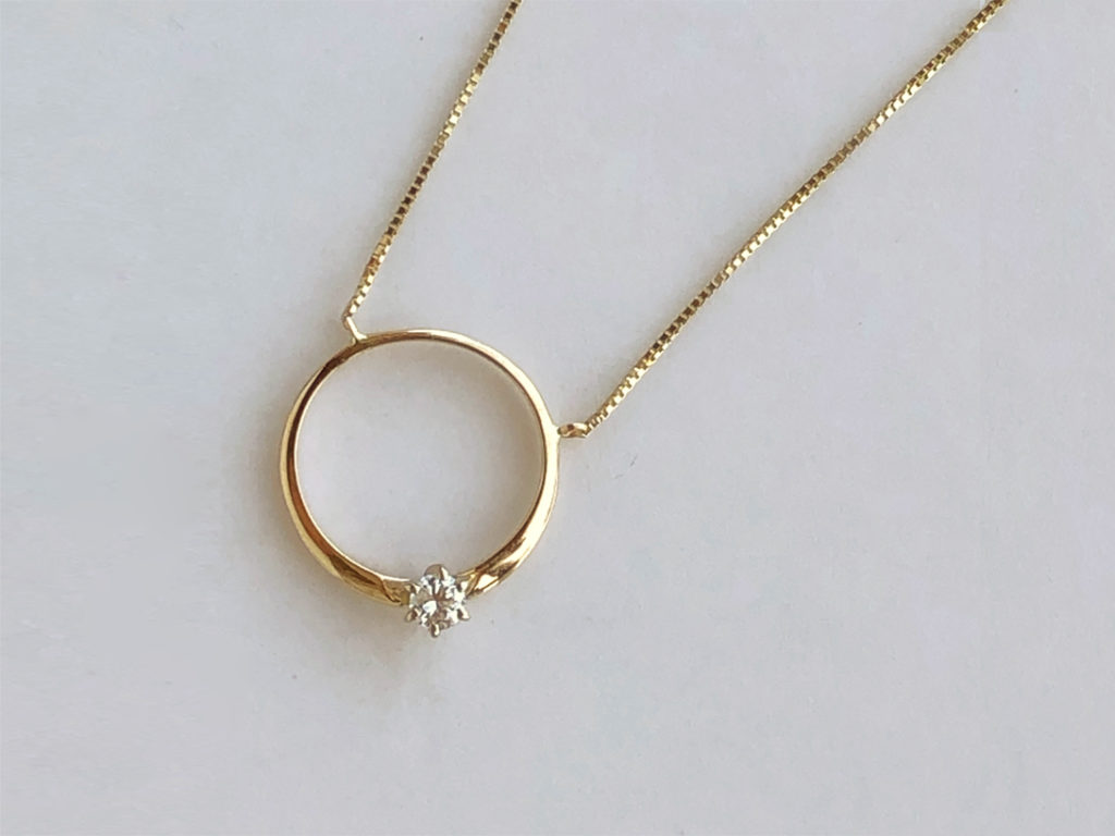engagement ring redesigned into a pendant