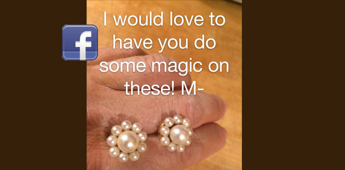 pearl earrings and request - I would love to have you do some magic on these